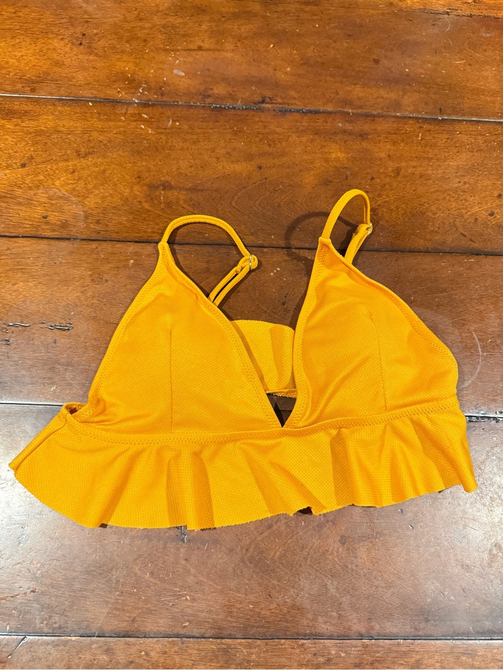 Sunshine Yellow / Orange Ruffle Bralette Top